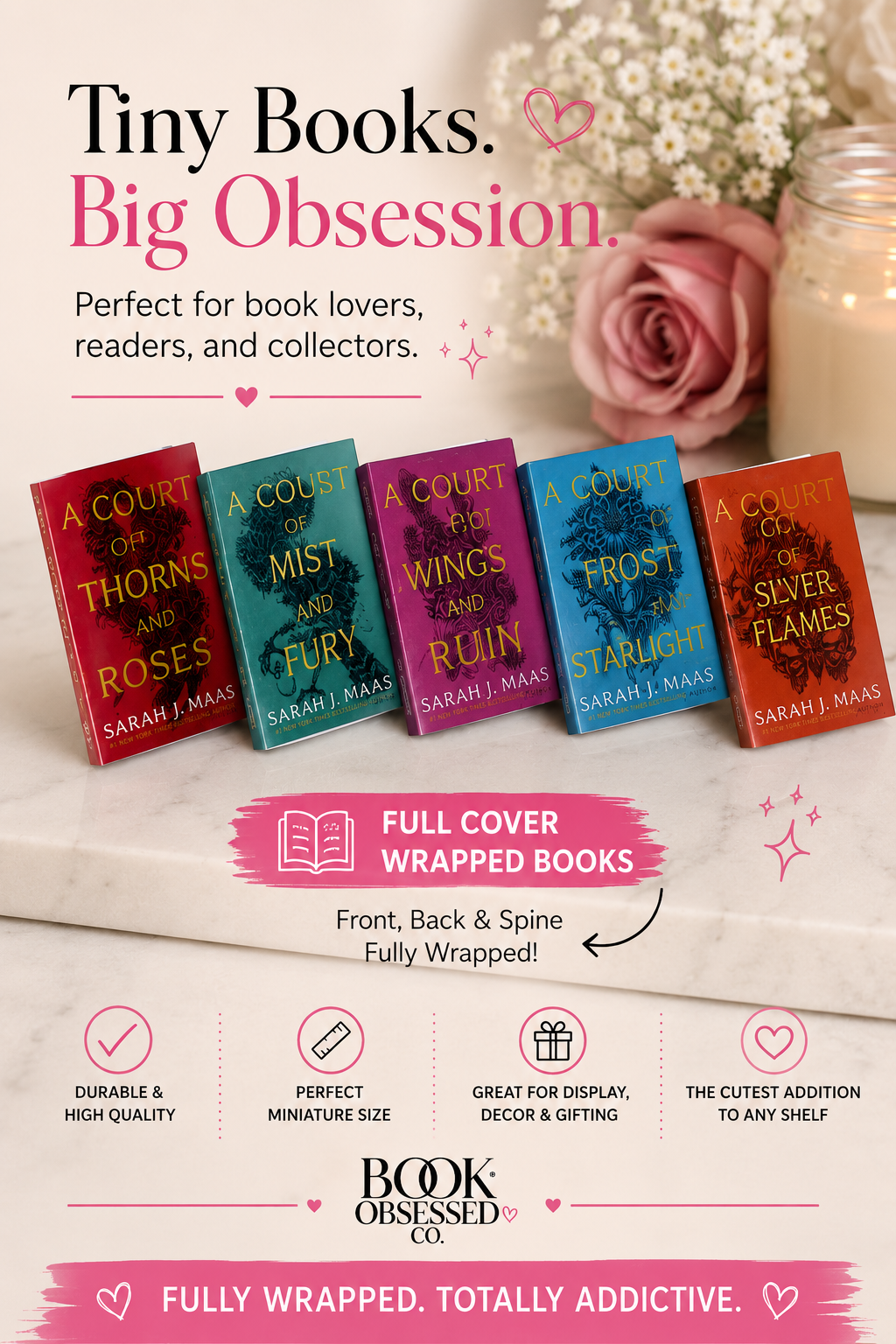 Personalized Mini Book Series Collection | Choose Your Favorite Book Series | Tiny Replica Books | Book Lover Gift | Custom Mini Library