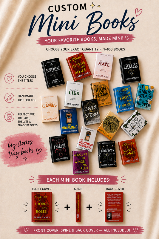 Choose Your Exact Mini Book Quantity | Custom Mini Books (1–100) | Personalized Mini Library | Tiny Book Decor | TBR Jar Books | Book Lover Gift