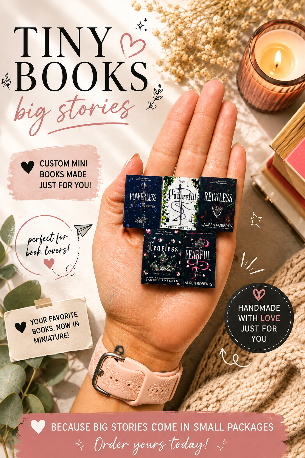 Choose Your Exact Mini Book Quantity | Custom Mini Books (1–100) | Personalized Mini Library | Tiny Book Decor | TBR Jar Books | Book Lover Gift
