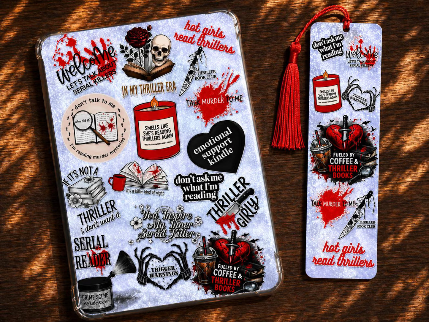🔪 Thriller Kindle Insert | Bookish Reading Accessories