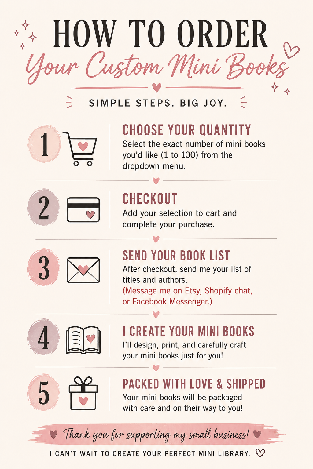 Choose Your Exact Mini Book Quantity | Custom Mini Books (1–100) | Personalized Mini Library | Tiny Book Decor | TBR Jar Books | Book Lover Gift